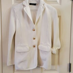 Women's Knit White Blazer